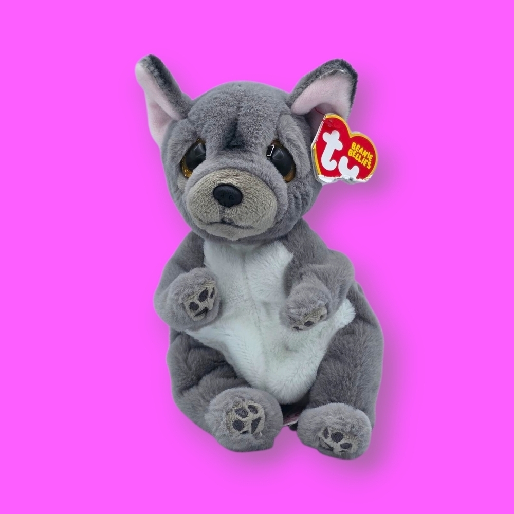 Ty Beanie Bellies Wilfred The Grey French Bulldog Beanie Baby Plush